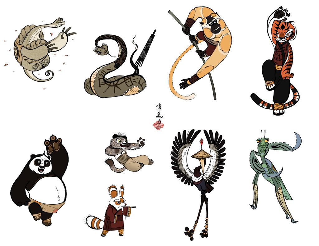 kung fu panda characters names