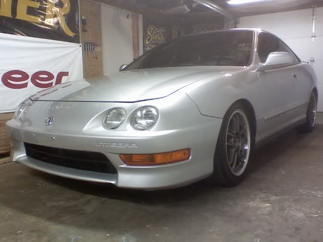 I hate this car!!! My 99 Acura Integra at My Shop I installed the Tint, System, tinted tail's .