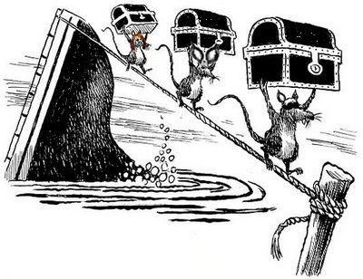 Rats deserting a sinking ship Pictures, Images and Photos