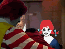 Wendy, Burger King, and Ronald McDonald