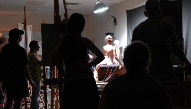 nude posing for art class