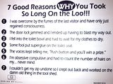 7 Reasons why you took so long on the loo.