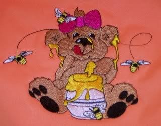 Custom Honey Bear Embroidered  Pocket Diaper