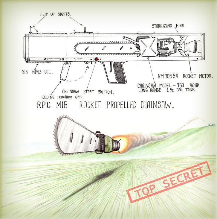 rocket propelled chainsaw Pictures, Images and Photos
