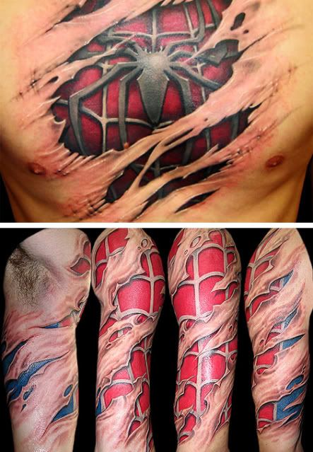 man tattoos. Spider-Man-Tattoo.jpg
