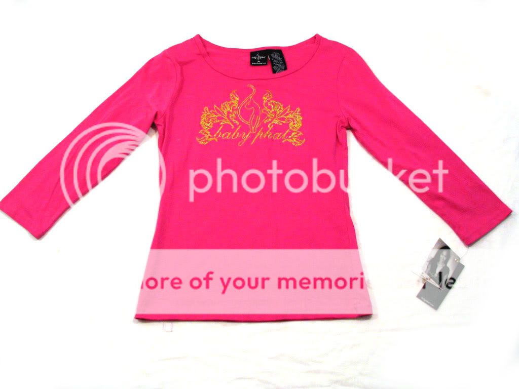 Baby Phat Pink Gold Long Sleeve Shirt Girls $26