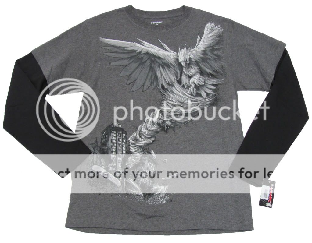 Tony Hawk Boys XL Gray Black Tornado Tee Shirt