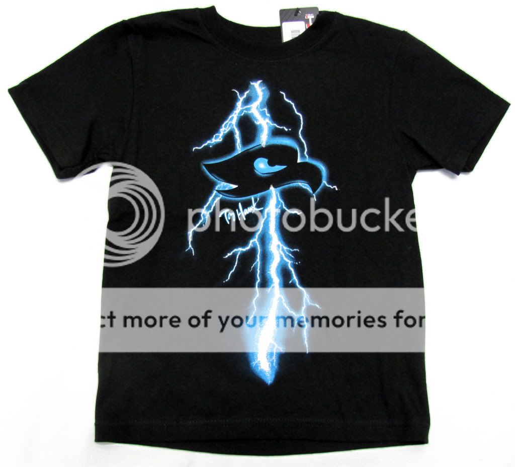 TONY HAWK Boys Black Lightning Bolt Tee Shirt NWT  