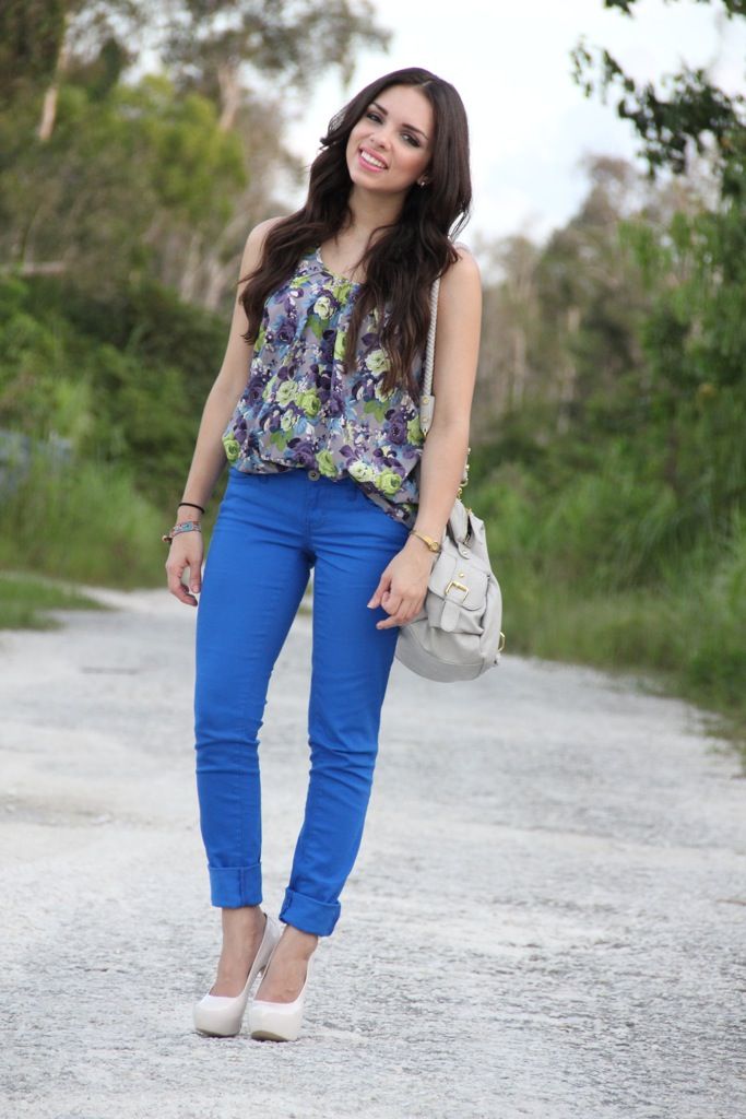 Royal blue and floral! | Nany's Klozet
