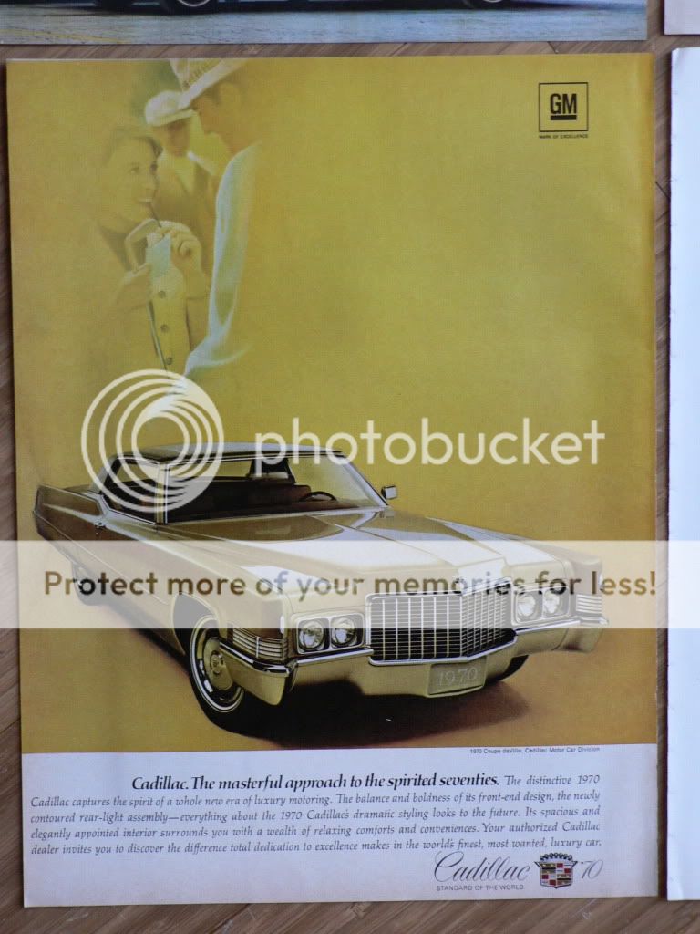 Lot of 8 Cadillac Automobile Car Ads from 1960s Ad Set  